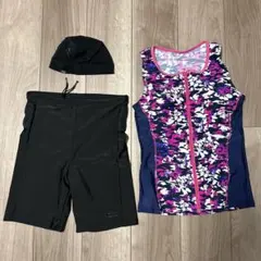 レディース フィットネス 水着 キャップ付きのサムネイル
