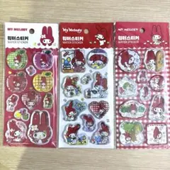 【韓国限定】マイメロディ 50周年 ウォーターステッカー シール 3種セット