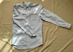 【美品】ユニクロ オックスフォードシャツ 長袖 ブルー Sサイズ ボタンダウン