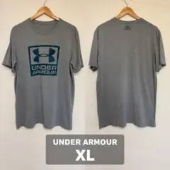 UNDER ARMOUR アンダーアーマー 半袖Tシャツ XL ロゴ グレー古着