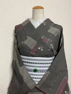 深み色が美しい紬　袷　正絹