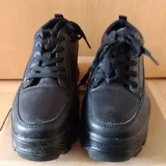 23.5cm ブラック 厚底スニーカー