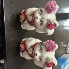 招き猫 貯金箱 2個セット 置物