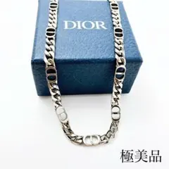 極美品 ディオール dior CD チェーン ネックレス シルバー ON455