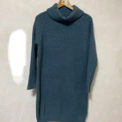 ユニクロ ニットワンピース タートルネック 長袖 Lサイズ