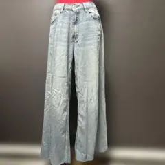 値下げ　ライトブルー ワイドレッグデニム