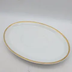 1911 Noritake ノリタケ プレート オーバル 皿 ホワイト 金彩のサムネイル