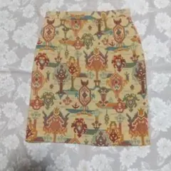 Oxford 花柄 タイトスカート