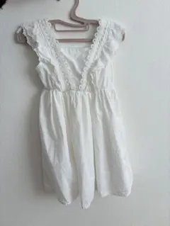 SHEIN ホワイト レース付き ワンピース 2-3Y