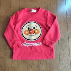 【100cm】アンパンマン 赤 トレーナー
