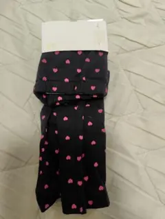 ネイビー ハート柄 スパッツ 100cm
