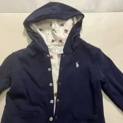【綺麗】ポロラルフローレン　フード付きネイビージャケット　18M くまさん
