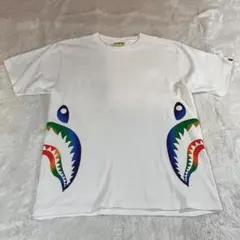 A BATHING APE エイプ レインボー シャーク Tシャツ Mサイズ 白のサムネイル