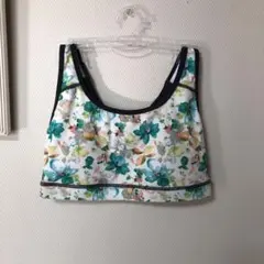 ヨガフィッネス用ブラトップス　Ｍサイズspoutクレマチスグリーン#148