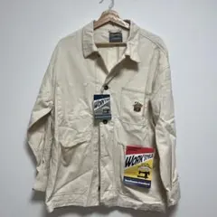 新WORK STYLE クリーム色ジャケット Lサイズ　ハンバーガー