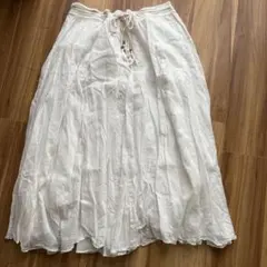 MYLAN コットン クリンクル フレアスカート ロングスカート