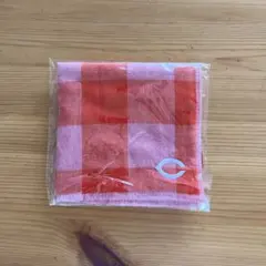 広島東洋カープ ハンカチ チェック柄 ピンク レッド