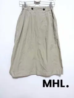 MHL. マーガレットハウエル コットンポプリン　スカート サイズ1 ベージュのサムネイル