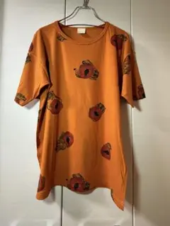 Krizia Maglia オレンジ プリントTシャツ