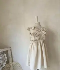 monbebe モンベベ フリル　ワンピース M