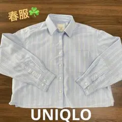 UNIQLO JW ANDERSON 水色ストライプ Mサイズ 長袖シャツ