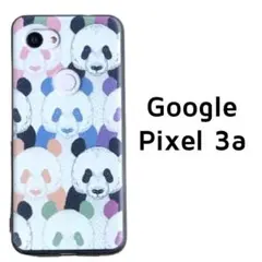 Pixel3a カラフル パンダ カバー