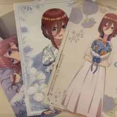 五等分の花嫁/中野三玖 クリアファイル3点＋A4サイズポスターセット