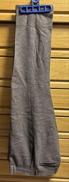 ORIHICAウール混 スラックス パンツ W85 ストレッチ 濃茶/チャコール