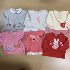 ミキハウス うさこトレーナー チュニック まとめ売り 6点セット日本製　80