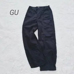 GU コクーンジョガープルオンパンツ カジュアル 丈短め ブラック L