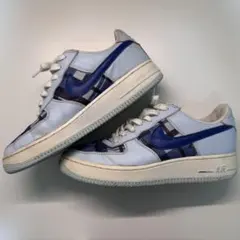 NIKE AIR FORCE 1 エアフォースワン チェック 青