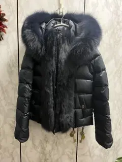 《美品》ビアッジョブルー　シャンブレー　ダウンジャケット