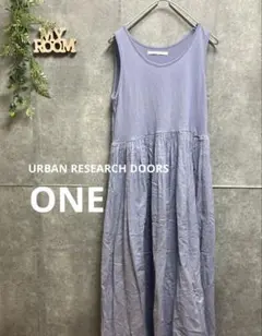 アーバンリサーチドアーズ ノースリーブ カットソーワンピース ブルー 青 F