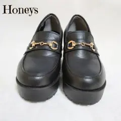 美品 Honeys ビット付 厚底 ローファー プラットフォームローファー