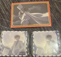 コナンランド　メモリアル缶バッジ　カード　怪盗キッド