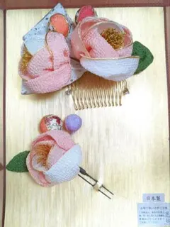 花デザインの髪飾り かんざし