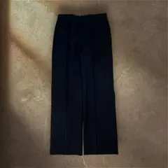 00's vintage スラックス カジュアル モード ネイビー M ウール混