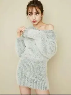 リゼクシー　シャギーニットワンピース