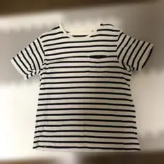 ストライプ 半袖Tシャツ ポケット付き