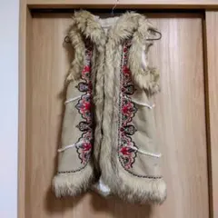 チャイハネ☆ファー刺繍ベスト