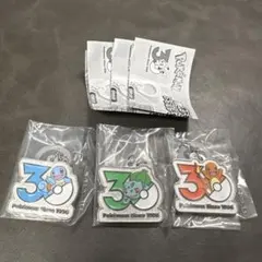 ポケモン 30周年 メタルチャームマスコット ゼニガメ フシギダネ ヒトカゲ