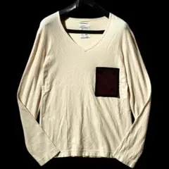 SHAREEF★立体着脱ポケット長袖カットソー ステッチ格子 白 2 シャリーフのサムネイル