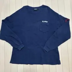 【XLARGE】 ネイビー 長袖トレーナー