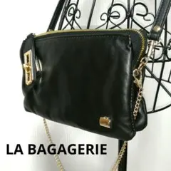 LA BAGAGERIE ラ バガジェリー　2WAYショルダーバッグ　ブラック