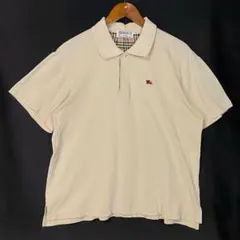 90s Burberrys ノバチェック裏地 刺繍ロゴ ポロシャツ バーバリーズ