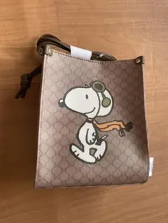 値下げ！PEANUTS スヌーピー　マカダム柄バッグ