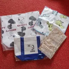 値下げスヌーピーまとめ売り　トートバッグ(大小)キッチンクロス　レジ袋ストッカー