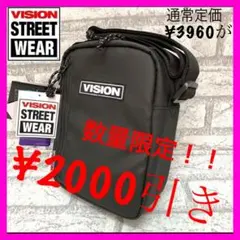 新品 VISION STREET WEAR ショルダーバッグ メンズ ブラック①のサムネイル