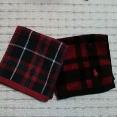 お値下  ラルフローレン  タオルハンカチ2枚セット美品