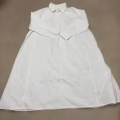 Samansa Mos2 ホワイト シャツワンピース